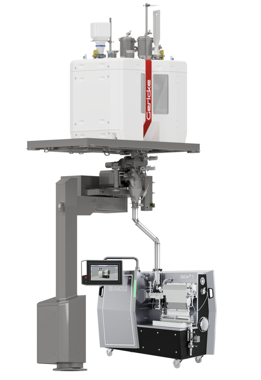 Vertical Set Up of Wet Granulation – Gericke Formulation Skid with L.B. Bohle Continuous Wet Granulator