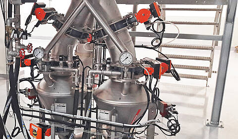 GERICKE Double Sender Installations in a Dense Phase Conveying System